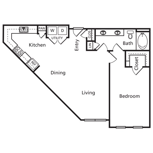 A07 - The Glenn - 841 sqft 171 floor plan